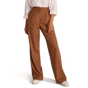 Favorite Daughter The Favorite Pinstripe Pant Camel Business casual Slouchy